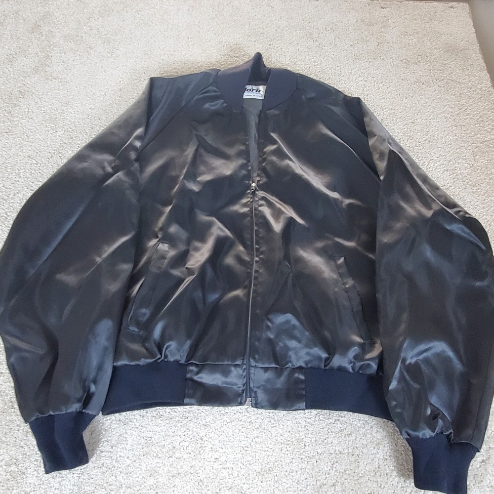 Horizon Bomber Jacket Men's Large Black Vintage Dodge Boys Have More Fun USA